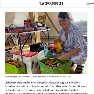 Ordnungscoach Claudia Knobloch beim Death Cleaning